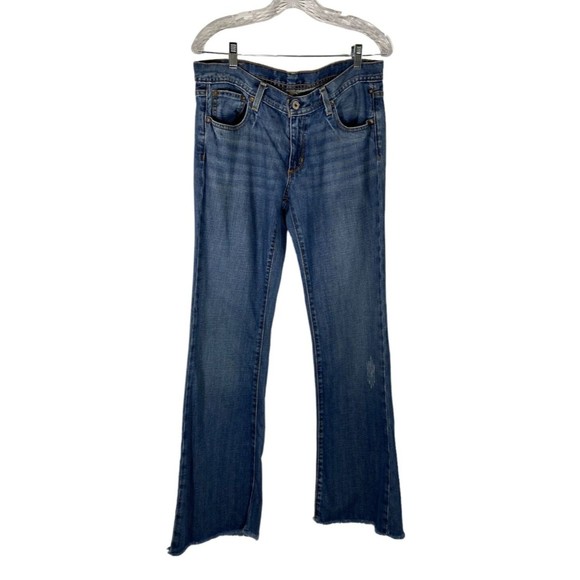 RL Polo Ralph Lauren Jeans Women Size 10 Blue Whiteny Jean Bootcut Flare - Picture 1 of 11